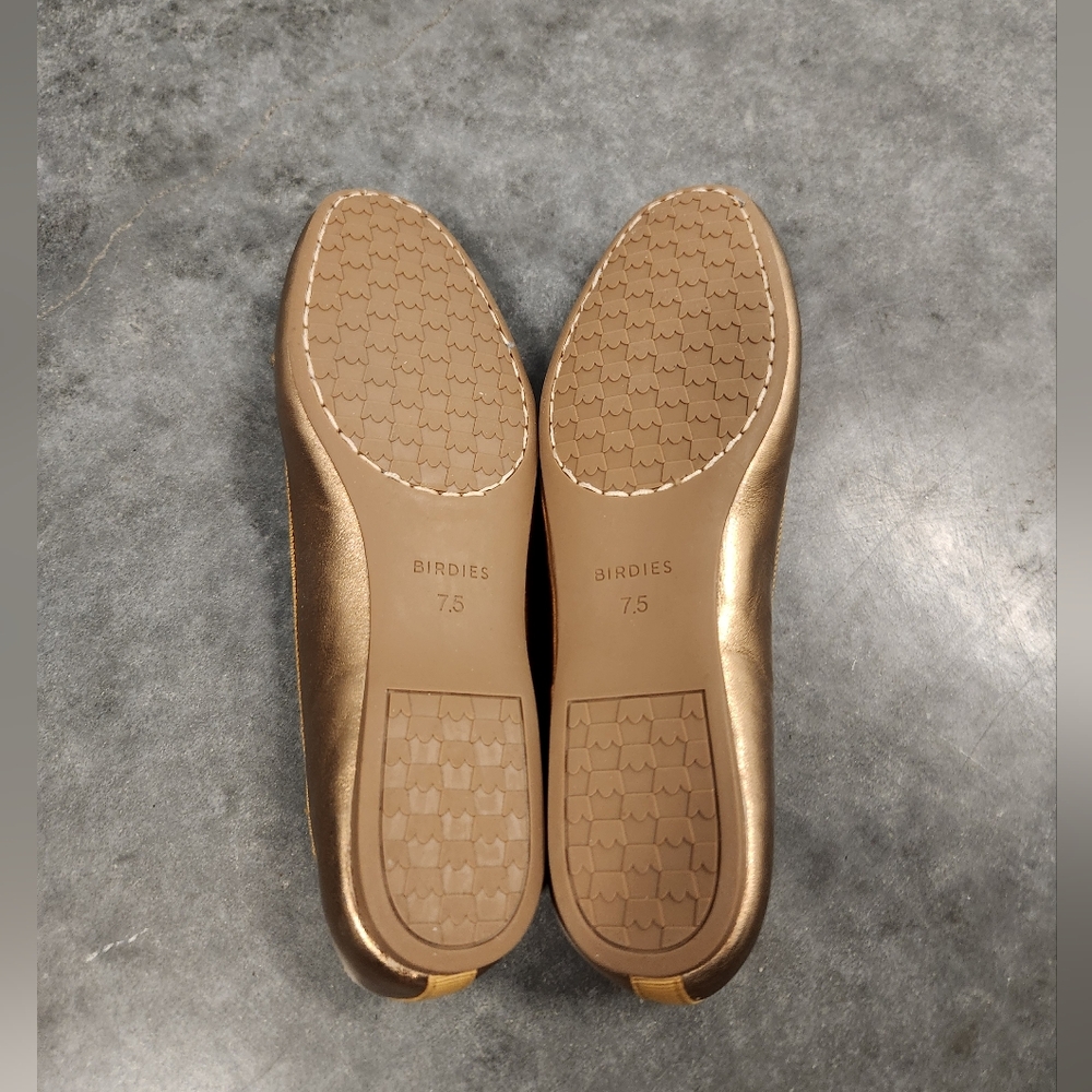 [SOLD]NEW Birdies Size US 7.5 The Hummingbird Vintage Gold Leather Ballet Flats - Picture 7 of 9